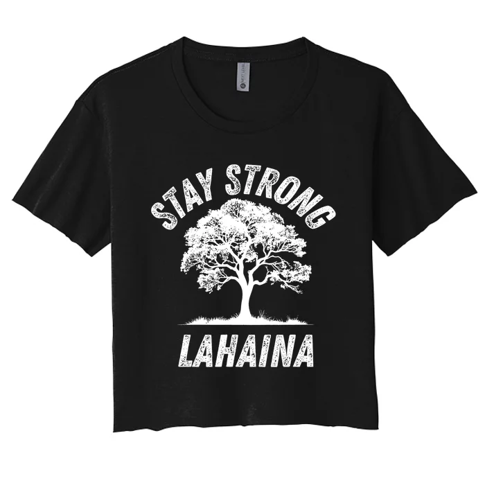 Maui Hawaii Strong Maui Wildfire Lahaina Survivor Women's Crop Top Tee