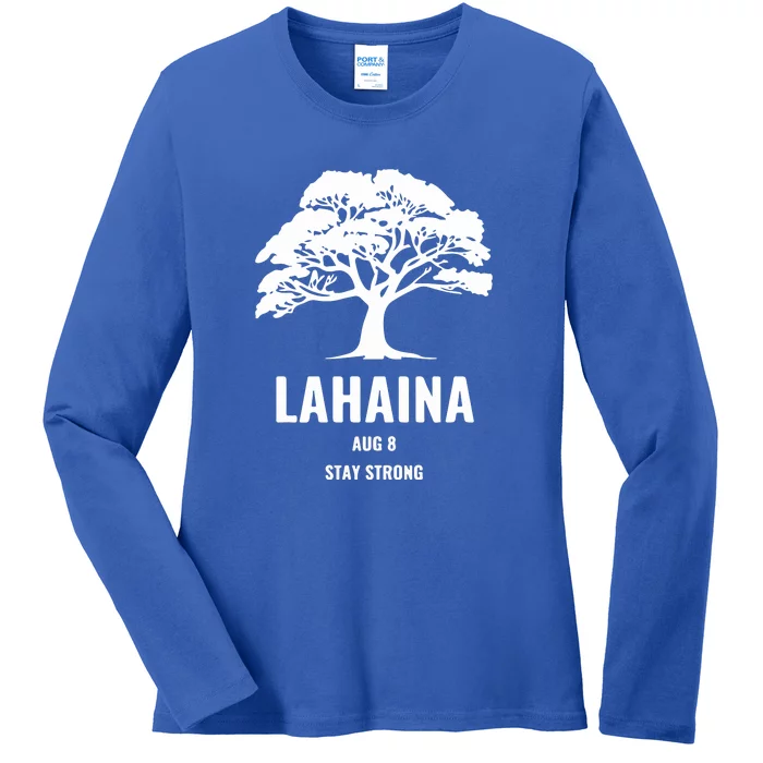 Maui Hawaii Strong Maui Wildfire Gift Lahaina Survivor Ladies Long Sleeve Shirt