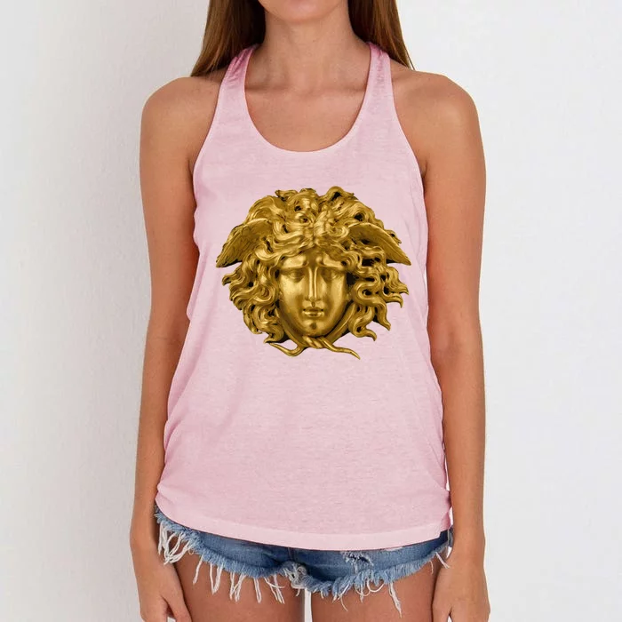 Medusa Head Snake Hair Greek Myth Gorgon Women's Knotted Racerback Tank