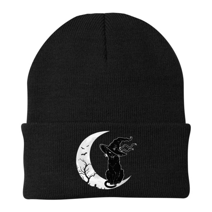 Moon Halloween Scary Black Cat Costume Witch Hat Knit Cap Winter Beanie