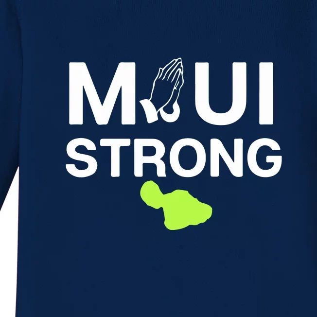 Maui Hawaii Strong Gift Baby Long Sleeve Bodysuit