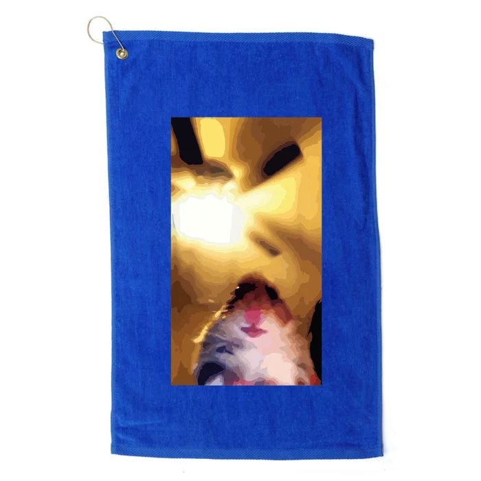 Meme Hamster Staring Front Camera Platinum Collection Golf Towel