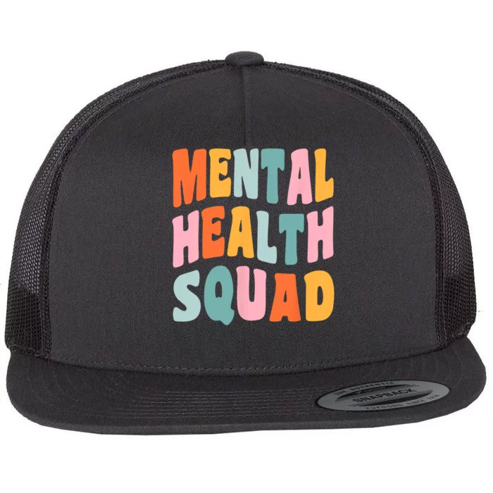 Mental Health Squad Awareness Flat Bill Trucker Hat