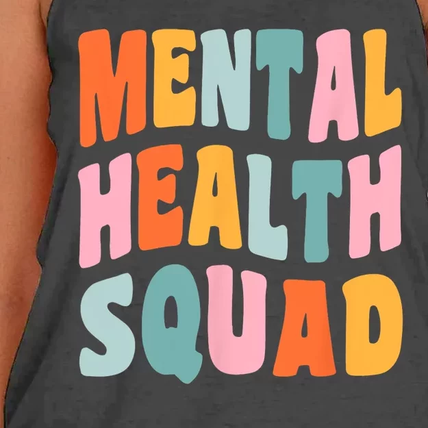 Mental Health Squad Awareness Women's Knotted Racerback Tank