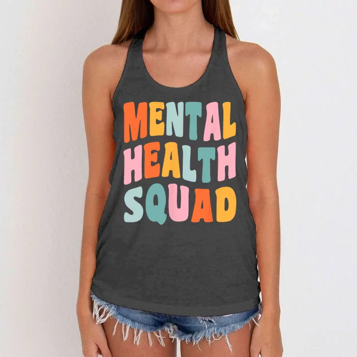 Mental Health Squad Awareness Women's Knotted Racerback Tank