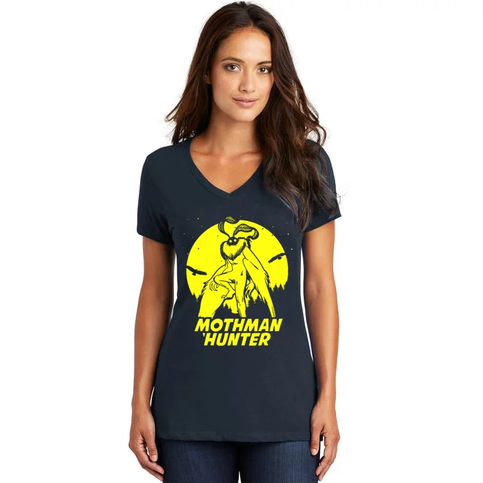 Mothman Hide & Seek Hunter Women's V-Neck T-Shirt