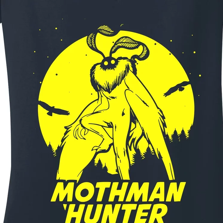 Mothman Hide & Seek Hunter Women's V-Neck T-Shirt