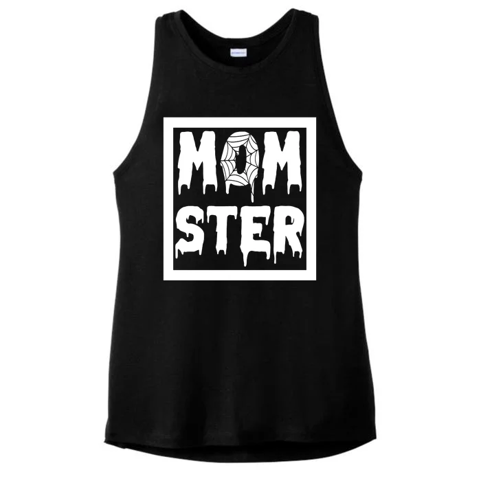 Momster Halloween Spooky Mom Ladies Tri-Blend Wicking Tank