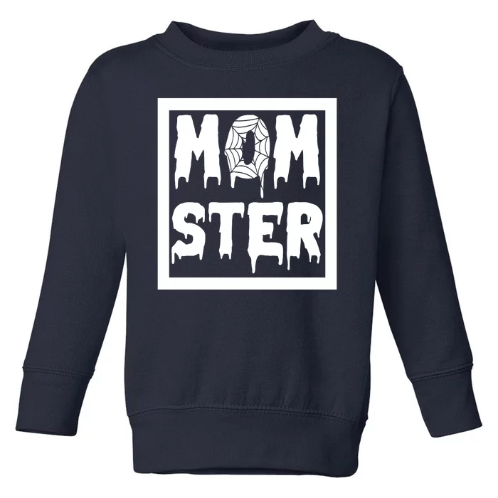 Momster Halloween Spooky Mom Toddler Sweatshirt