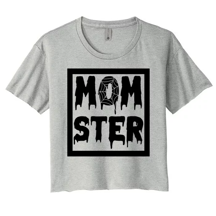 Momster Halloween Spooky Mom Women's Crop Top Tee