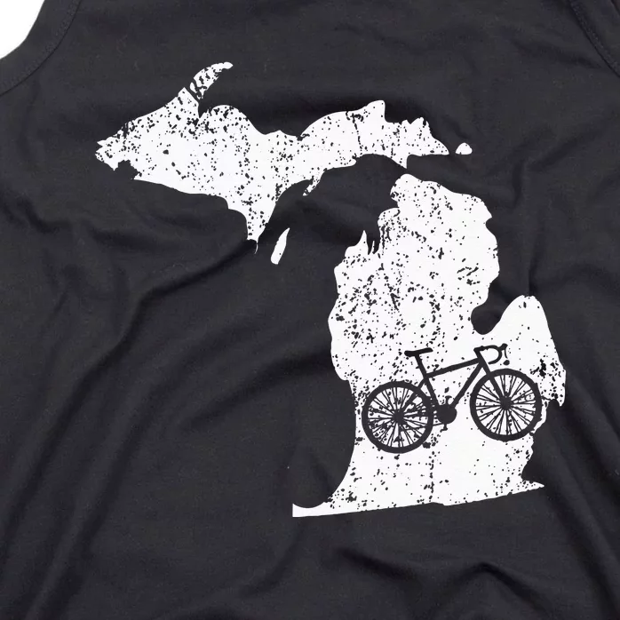 Michigan Home State Bike Cycling Triathlon Gift Tank Top