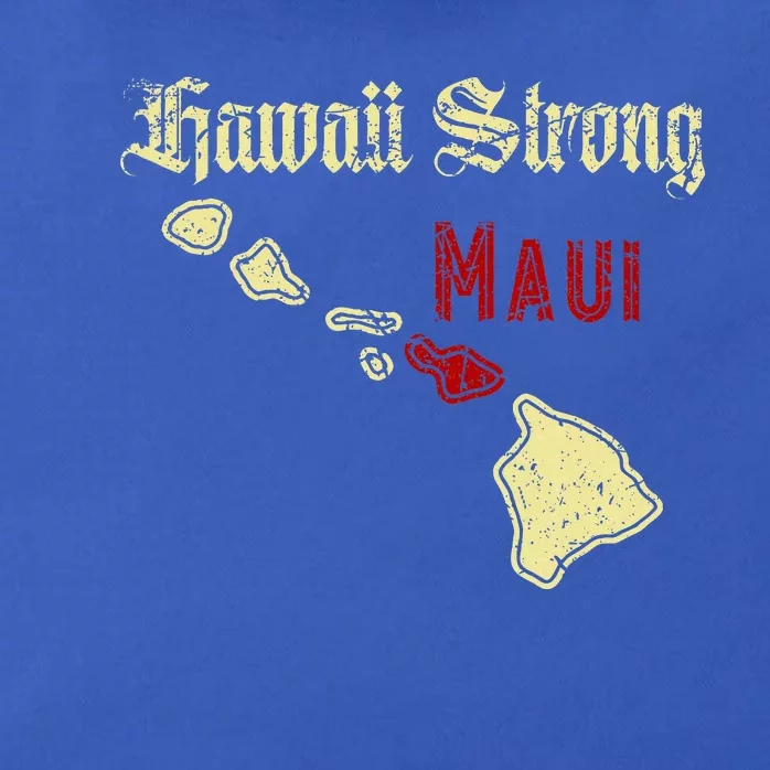 Maui Hawaii Strong Distressed Look Hawaii Zip Tote Bag