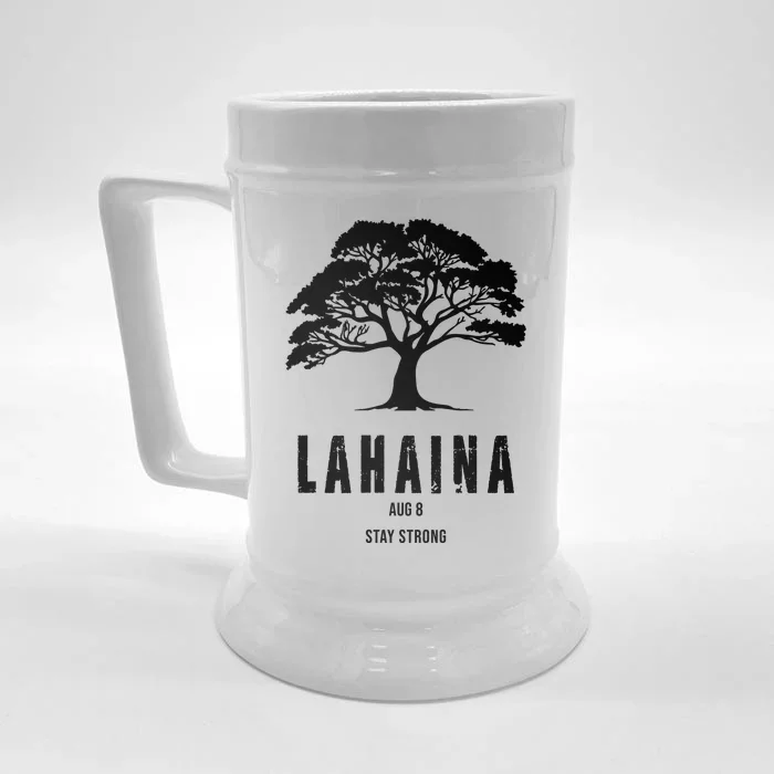 Maui Hawaii Strong Maui Wildfire Lahaina Survivor Front & Back Beer Stein