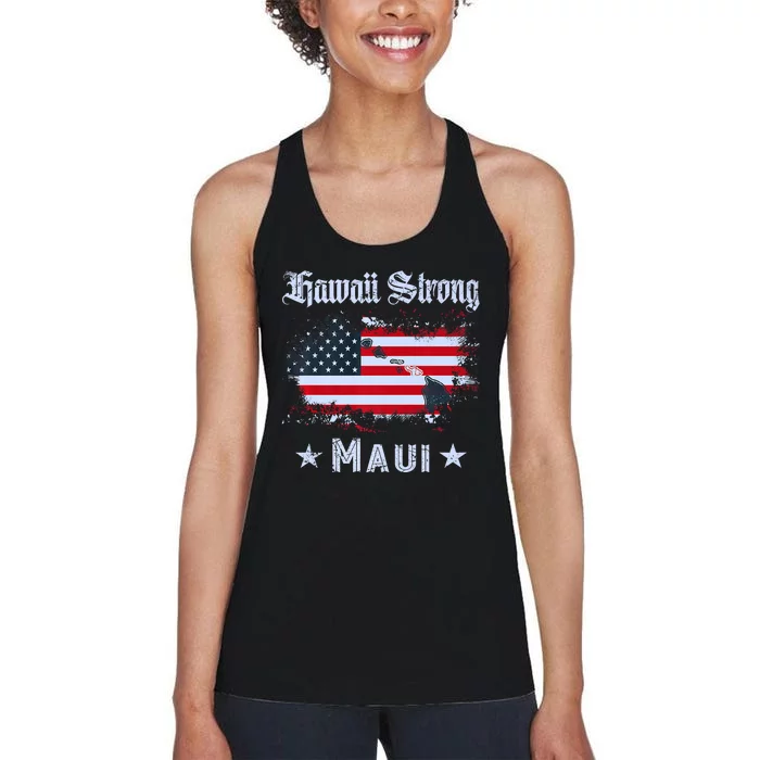 Maui Hawaii Strong Distressed Look Hawaii Women's Racerback Tank