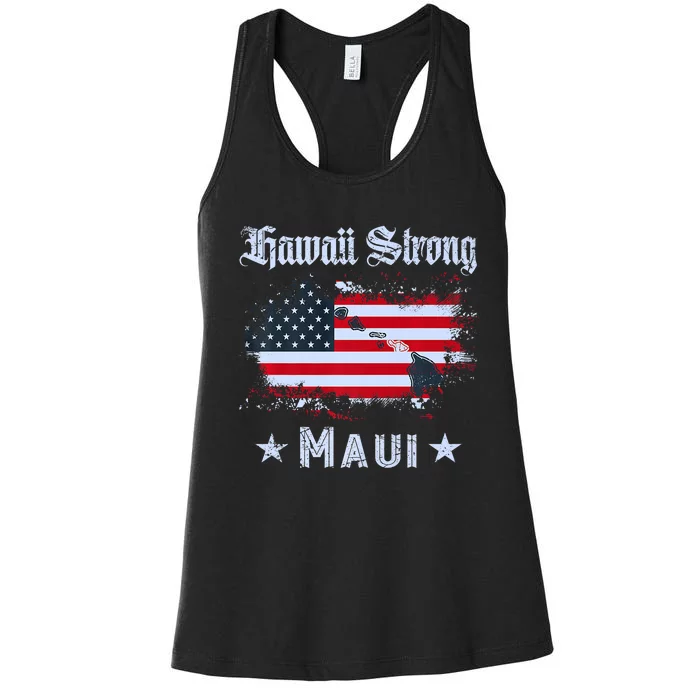 Maui Hawaii Strong Distressed Look Hawaii Women's Racerback Tank