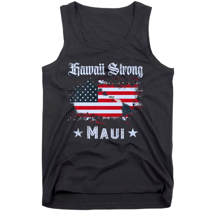 Maui Hawaii Strong Distressed Look Hawaii Tank Top