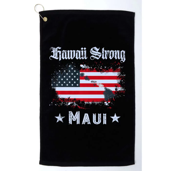 Maui Hawaii Strong Distressed Look Hawaii Platinum Collection Golf Towel