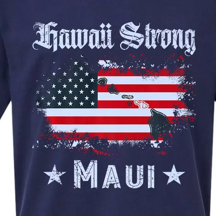 Maui Hawaii Strong Distressed Look Hawaii Sueded Cloud Jersey T-Shirt