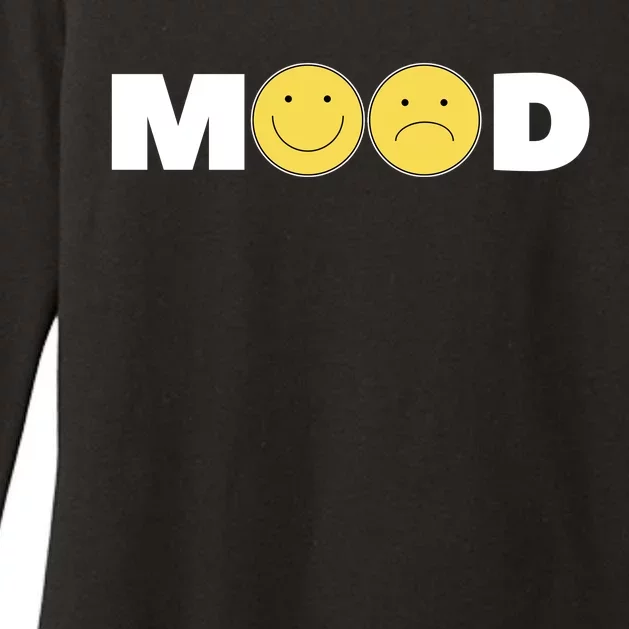 Mood Happy Sad Smile Face Womens CVC Long Sleeve Shirt