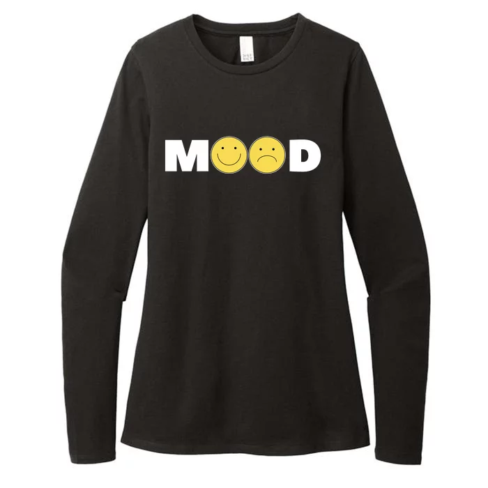 Mood Happy Sad Smile Face Womens CVC Long Sleeve Shirt