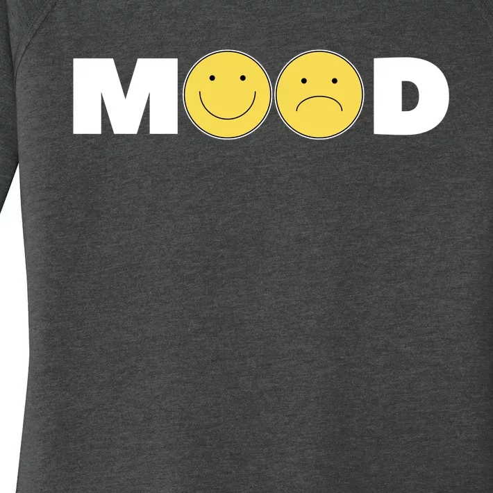 Mood Happy Sad Smile Face Women's Perfect Tri Tunic Long Sleeve Shirt