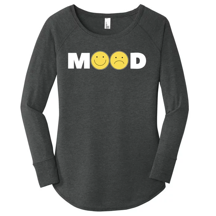 Mood Happy Sad Smile Face Women's Perfect Tri Tunic Long Sleeve Shirt