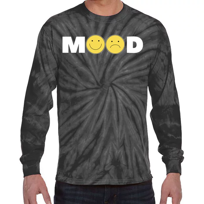 Mood Happy Sad Smile Face Tie-Dye Long Sleeve Shirt