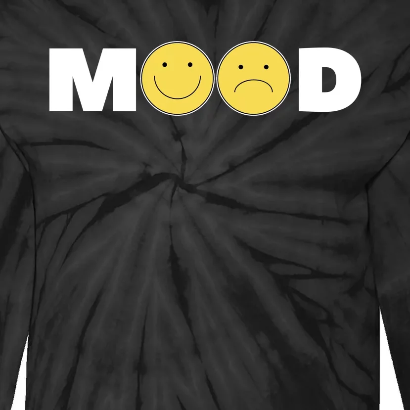 Mood Happy Sad Smile Face Tie-Dye Long Sleeve Shirt