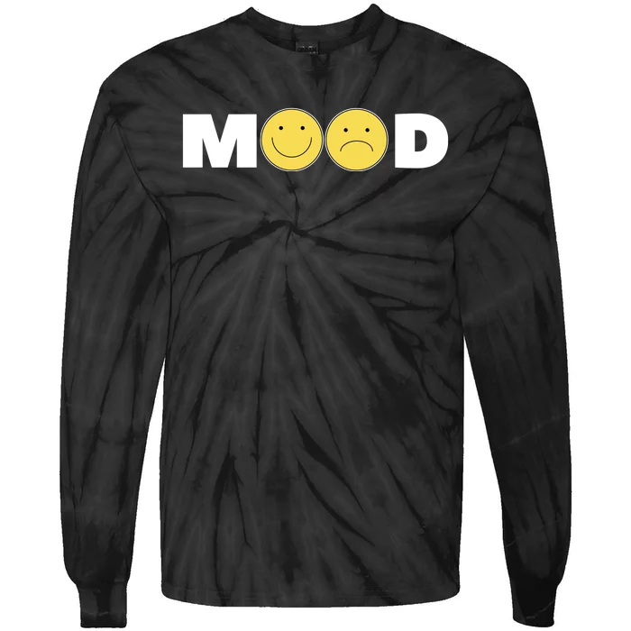 Mood Happy Sad Smile Face Tie-Dye Long Sleeve Shirt