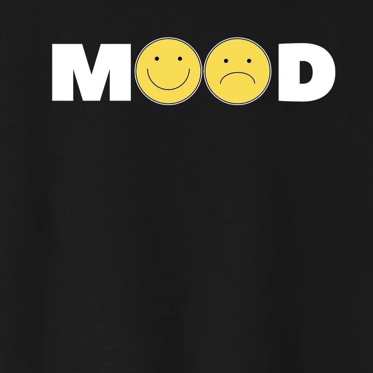 Mood Happy Sad Smile Face Women's Crop Top Tee