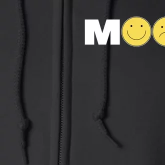 Mood Happy Sad Smile Face Full Zip Hoodie