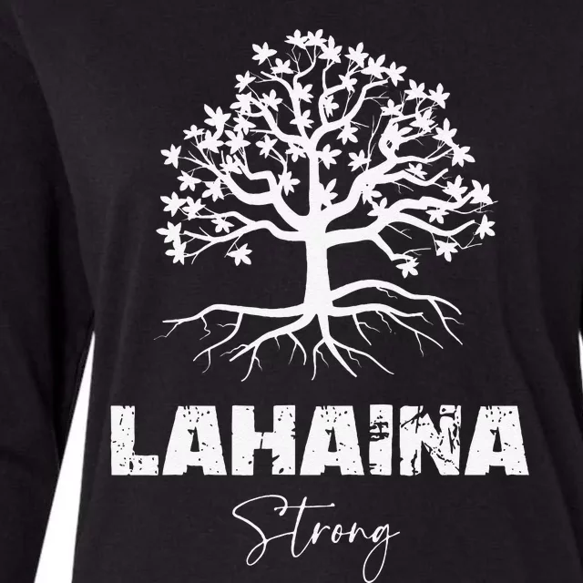 Maui Hawaii Strong Maui Wildfire Lahaina Survivor Womens Cotton Relaxed Long Sleeve T-Shirt