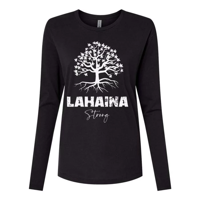 Maui Hawaii Strong Maui Wildfire Lahaina Survivor Womens Cotton Relaxed Long Sleeve T-Shirt