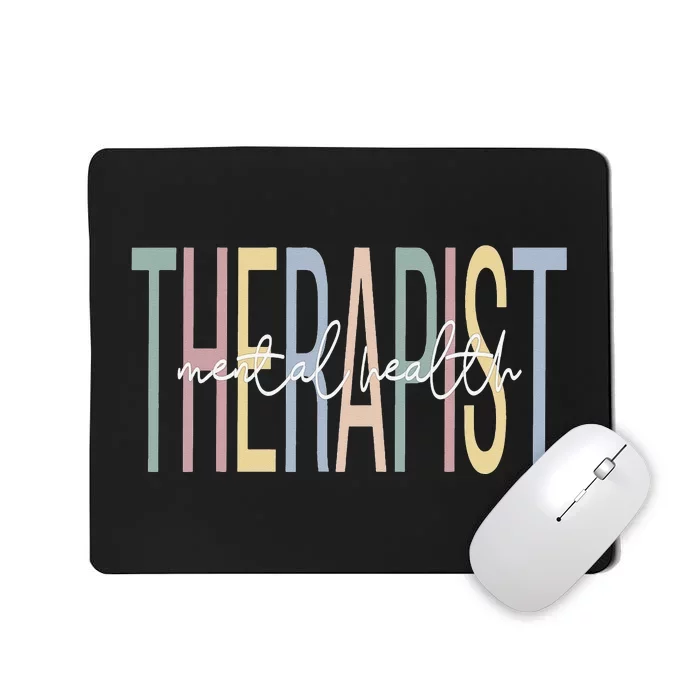 Mental Health Therapist Boho Mental Health Therapy Mousepad