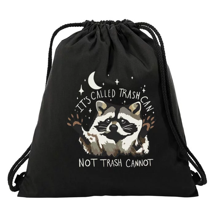 Meme Humor Trash Panda Quirky Unhinged Drawstring Bag