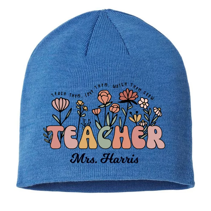 Mrs Harris Teacher Wildflower Back To School Gift 8 1/2in Sustainable Knit Beanie