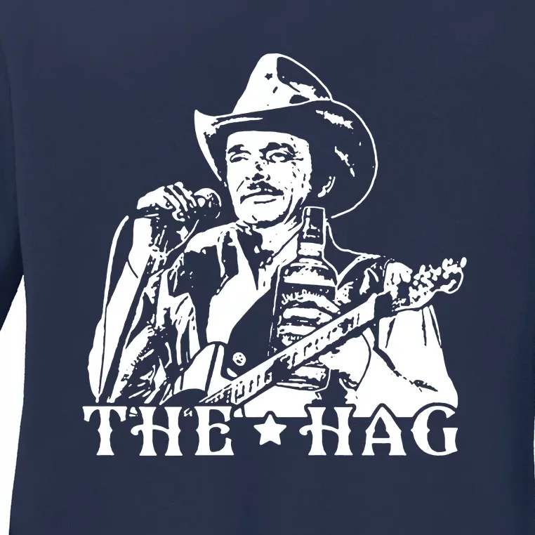 Merle Haggard The Hag Ladies Long Sleeve Shirt