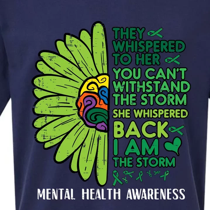 Mental Health They Whispered To Her Awareness Sueded Cloud Jersey T-Shirt