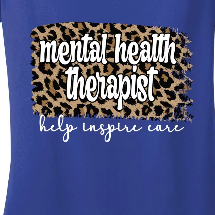 Mental Health Therapist Tal Health Therapy Gift Women's V-Neck T-Shirt