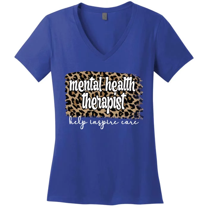 Mental Health Therapist Tal Health Therapy Gift Women's V-Neck T-Shirt