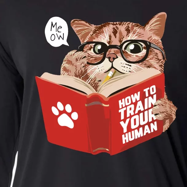 Meow How To Train Your Human Funny Cat Cooling Performance Long Sleeve Crew