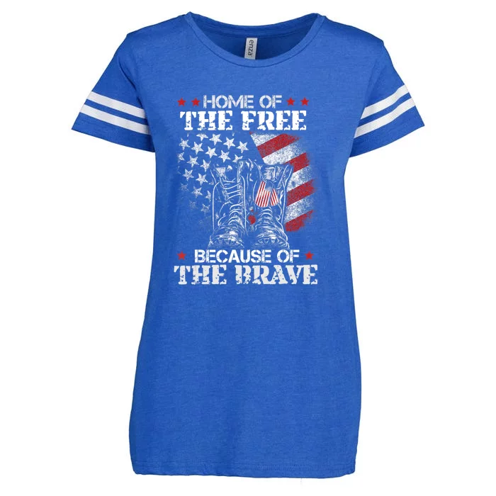 Memorial Honor The Fallen Veteran Support Enza Ladies Jersey Football T-Shirt