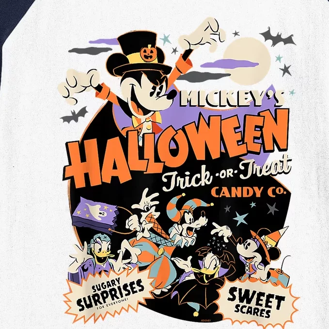 Mickey’S Halloween Trick Or Treat Candy Co. Baseball Sleeve Shirt