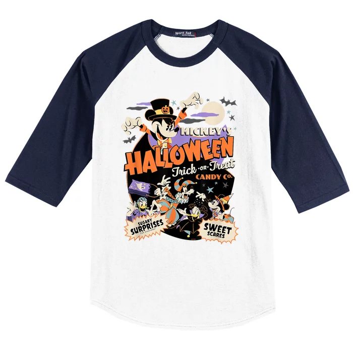 Mickey’S Halloween Trick Or Treat Candy Co. Baseball Sleeve Shirt