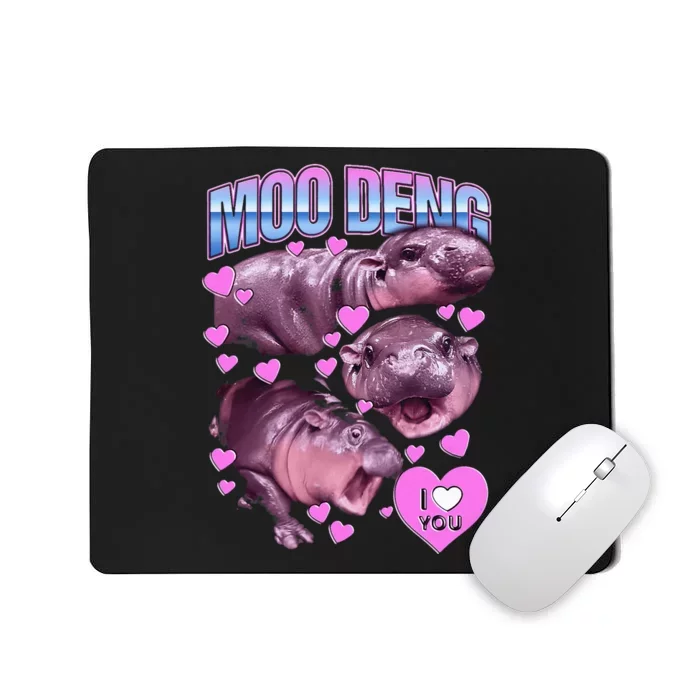 Moodeng Hippo The Famous Baby Pigmy Moodeng Mousepad