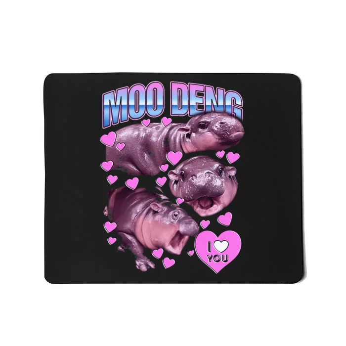 Moodeng Hippo The Famous Baby Pigmy Moodeng Mousepad