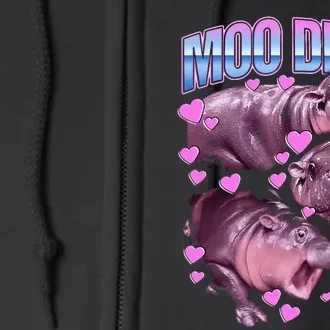 Moodeng Hippo The Famous Baby Pigmy Moodeng Full Zip Hoodie