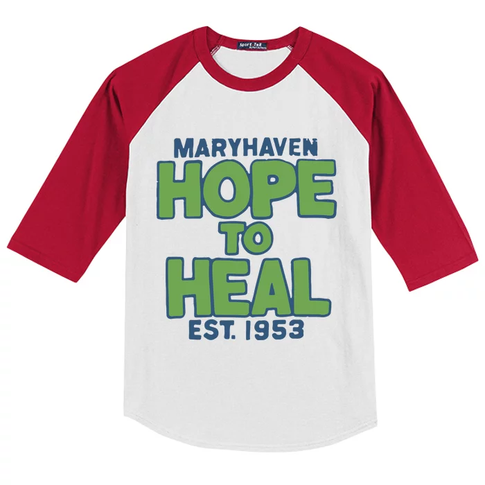 Maryhaven Hope To Heal Est 1953 Kids Colorblock Raglan Jersey