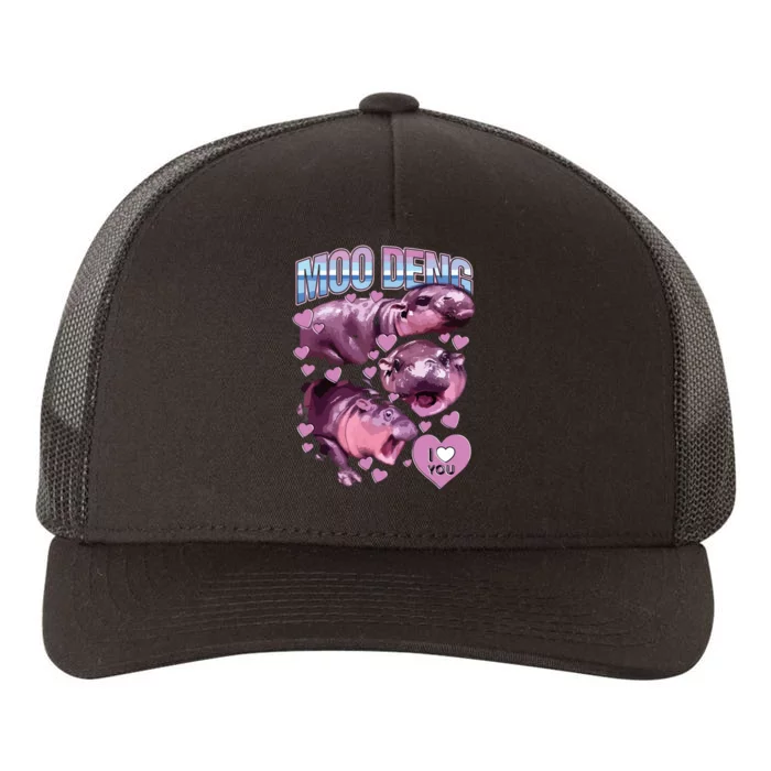 Moodeng Hippo The Famous Baby Pigmy Moodeng Yupoong Adult 5-Panel Trucker Hat