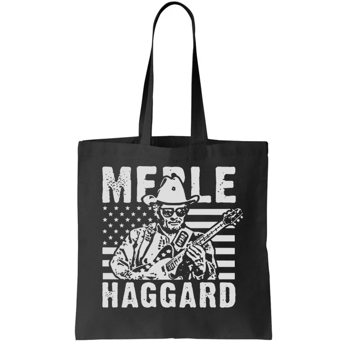 Merle Haggard T Shirt Vintage Country Rock T Shirt Tote Bag